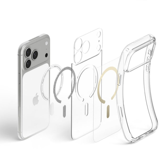 Spigen Ultra Hybrid Mag MagSafe калъф за iPhone 18 Pro / 17 Pro - прозрачен златист