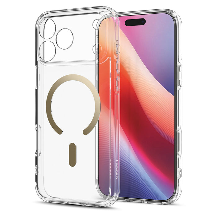 Spigen Ultra Hybrid Mag MagSafe калъф за iPhone 18 Pro / 17 Pro - прозрачен златист
