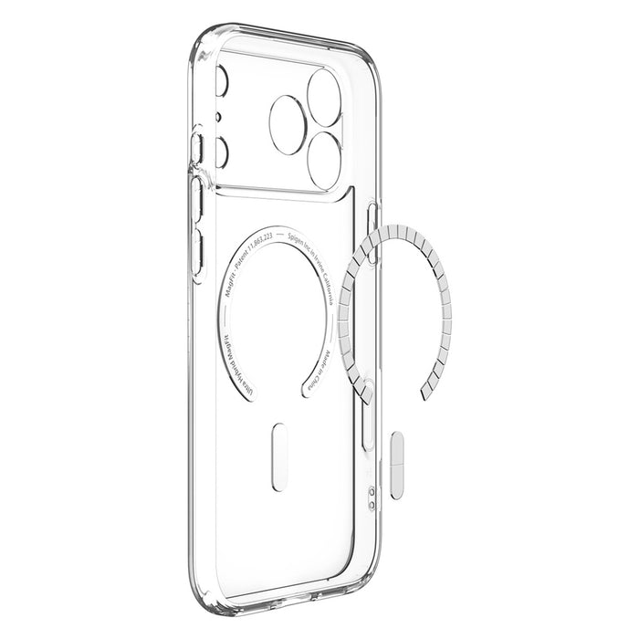 Spigen Ultra Hybrid MagSafe калъф за iPhone 18 Pro / 17 Pro - прозрачен и бял
