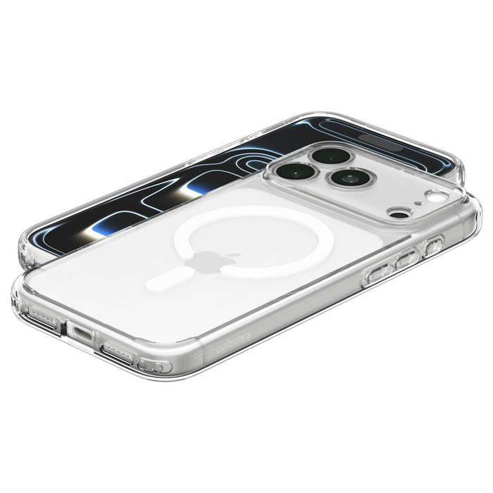 Spigen Ultra Hybrid MagSafe калъф за iPhone 18 Pro / 17 Pro - прозрачен и бял