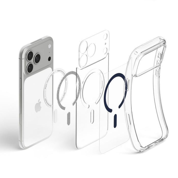 Spigen Ultra Hybrid MagSafe калъф за iPhone 18 Pro Max / 17 Pro Max - прозрачен, тъмносин