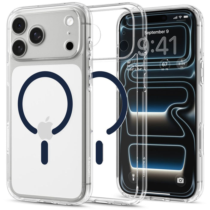 Spigen Ultra Hybrid MagSafe калъф за iPhone 18 Pro Max / 17 Pro Max - прозрачен, тъмносин
