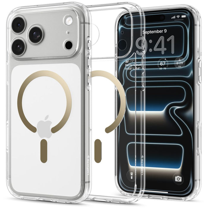 Spigen Ultra Hybrid MagSafe калъф за iPhone 18 Pro Max / 17 Pro Max - прозрачен златен