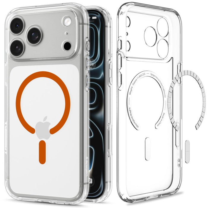 Калъф Spigen Ultra Hybrid Mag MagSafe за iPhone 18 Pro Max / 17 Pro Max - прозрачен оранжев