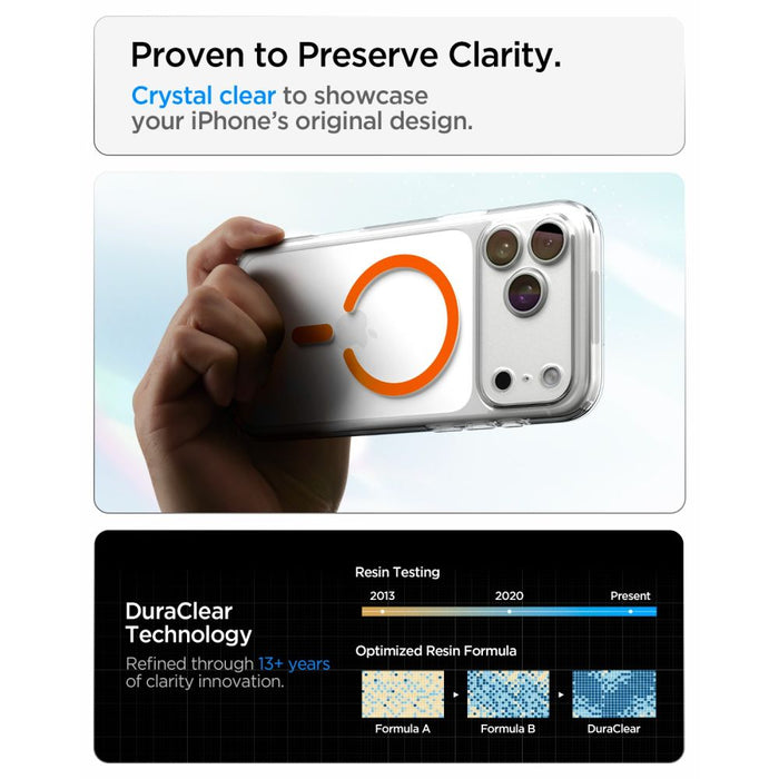 Калъф Spigen Ultra Hybrid Mag MagSafe за iPhone 18 Pro Max / 17 Pro Max - прозрачен оранжев