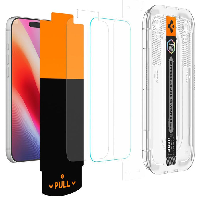 Spigen Glas.tR EZ Fit Pro HD AC - комплект от 2 закалени стъкла за iPhone 18 Pro / 17 Pro / 17 / 16 Pro