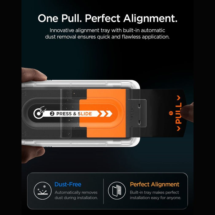 Spigen Glas.tR EZ Fit Pro HD AC - комплект от 2 закалени стъкла за iPhone 18 Pro / 17 Pro / 17 / 16 Pro