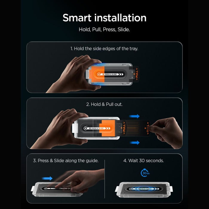 Spigen Glas.tR EZ Fit Pro HD AC - комплект от 2 закалени стъкла за iPhone 18 Pro / 17 Pro / 17 / 16 Pro