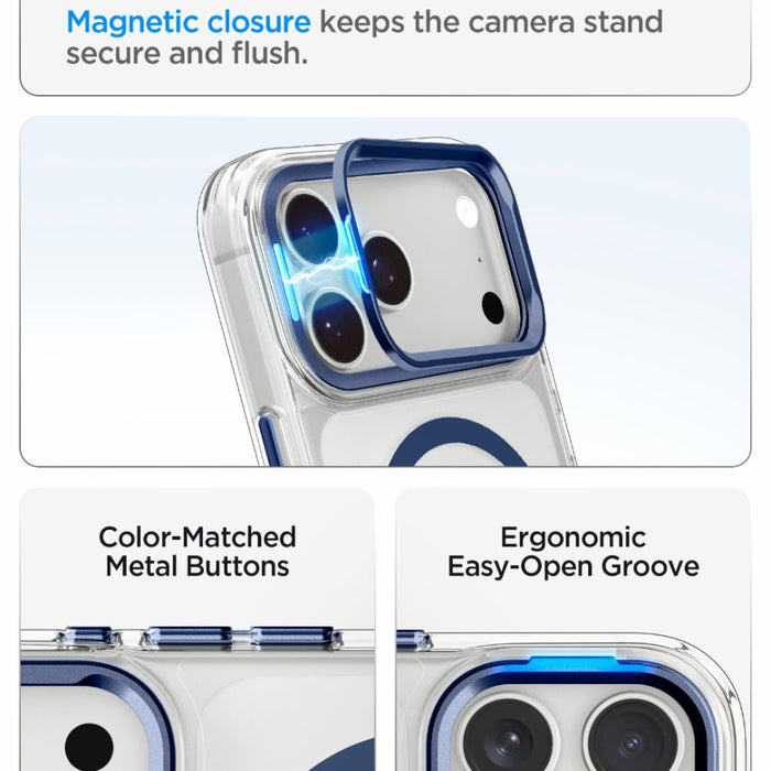 Калъф Spigen Ultra Hybrid Optik S MagSafe за iPhone 18 Pro Max / 17 Pro Max - прозрачен, тъмносин