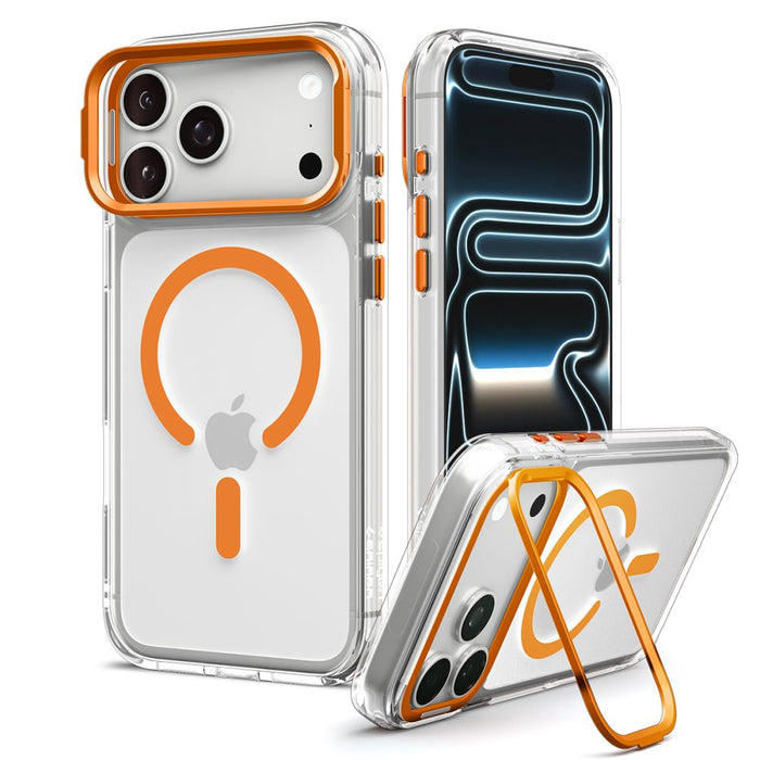 Калъф Spigen Ultra Hybrid Optik S MagSafe за iPhone 18 Pro / 17 Pro - прозрачен оранжев