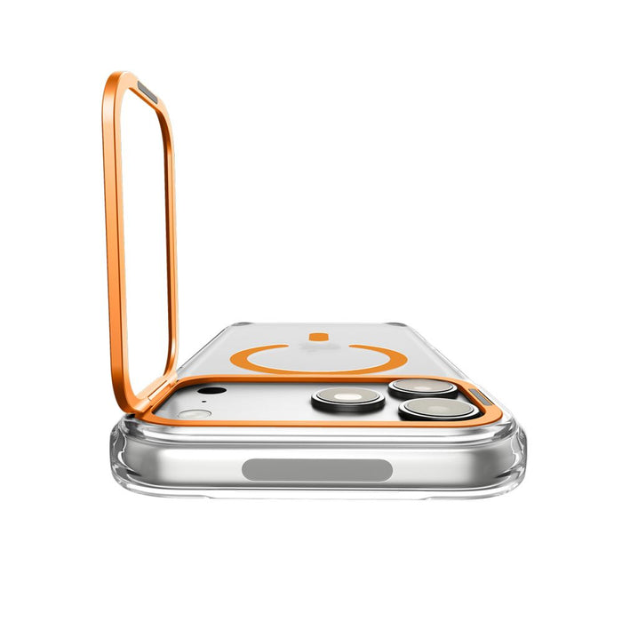 Калъф Spigen Ultra Hybrid Optik S MagSafe за iPhone 18 Pro / 17 Pro - прозрачен оранжев