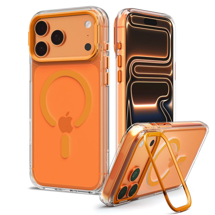 Калъф Spigen Ultra Hybrid Optik S MagSafe за iPhone 18 Pro / 17 Pro - прозрачен оранжев
