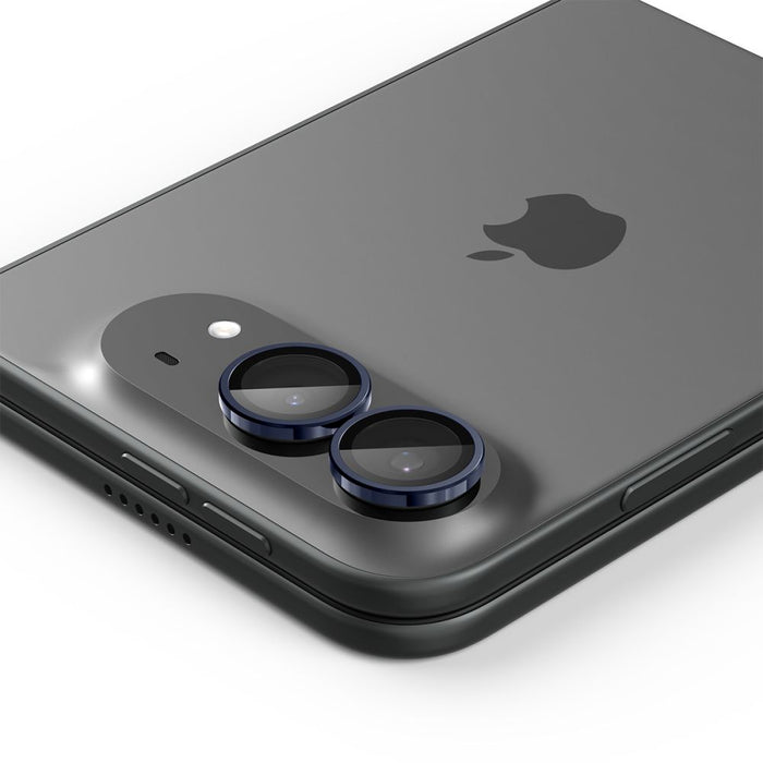 Spigen Optik Pro Glas.tR EZ Fit 2-Pack от закалено стъкло за екран за камера за iPhone Duo - тъмносин
