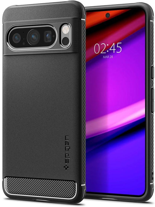 Калъф Spigen - Rugged Armor, Google Pixel 8 Pro, черен