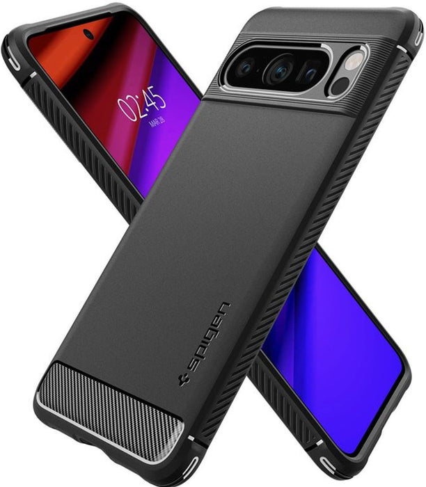 Калъф Spigen - Rugged Armor, Google Pixel 8 Pro, черен