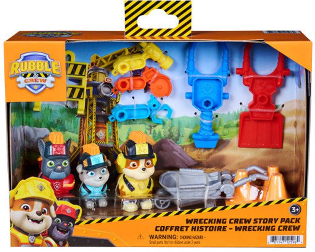 Комплект фигурки Spin Master Paw Patrol Rubble & Crew - Wrecking Crew, 7 броя