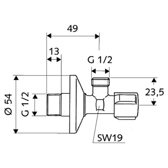 СПИРАТЕЛЕН ВЕНТИЛ ВКР SCHELL 1/2 х 1/2