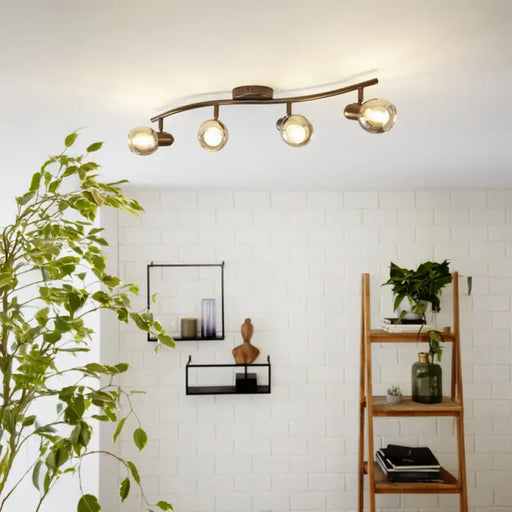 СПОТ 4XE14 ЧЕРЕН EGLO POLLICA