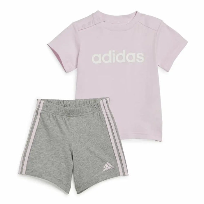 Спортен Комплект за Бебе Adidas I Lin Co Set Сив Розов
