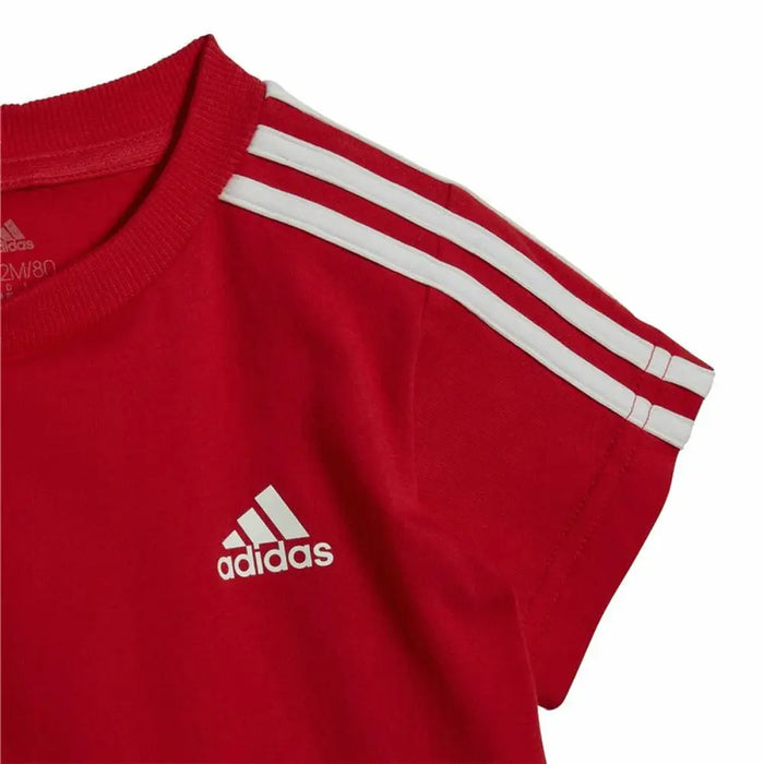 Спортен Комплект за Бебе Adidas Three Stripes Червен