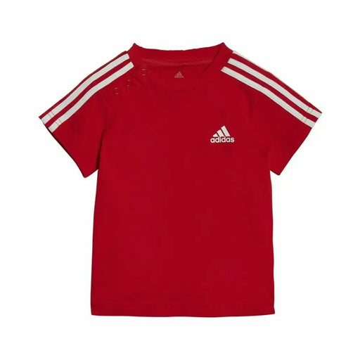 Спортен Комплект за Бебе Adidas Three Stripes Червен