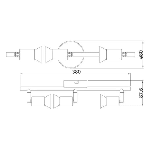 СПОТ 3XGU10 50W БЕЗ КРУШКА OMNIA JESS