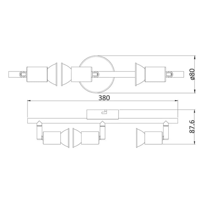 СПОТ 3XGU10 50W БЕЗ КРУШКА OMNIA JESS