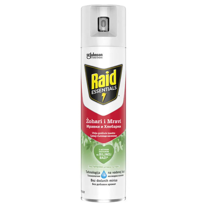 СПРЕЙ ПРОТИВ МРАВКИ И ХЛЕБАРКИ RAID ESSENTIALS