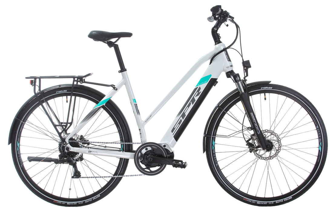 Електрически велосипед Sprint - Faster Lady, 28", 530 mm, бял/зелен