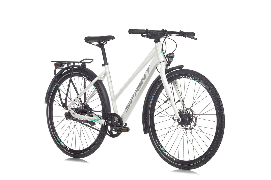 Градски велосипед Sprint - Croxer Lady N3, 28'', 440 mm, бял/зелен