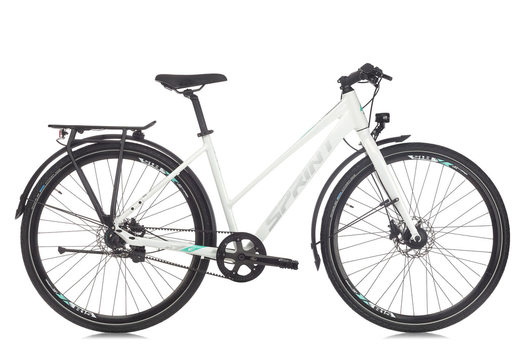 Градски велосипед Sprint - Croxer Lady N3, 28'', 440 mm, бял/зелен