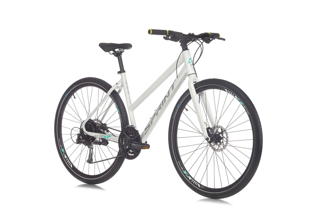 Градски велосипед Sprint - Croxer Plus Lady Rigid, 28'', 480 mm, бял/зелен