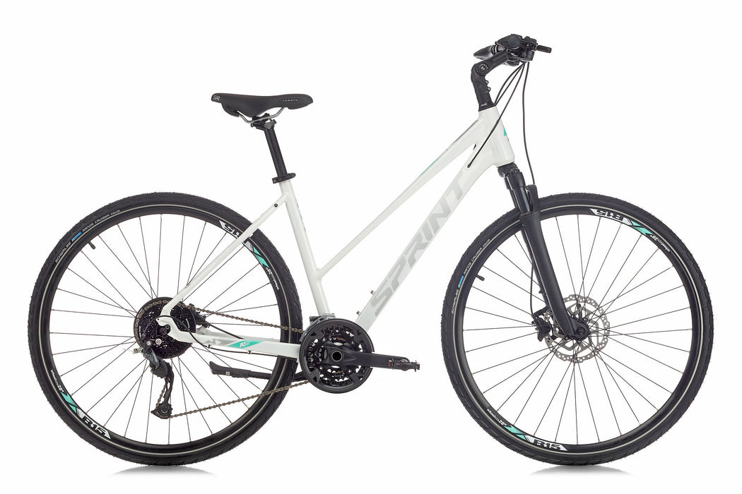 Градски велосипед Sprint - Croxer Lady, 28", 480 mm, сив/зелен