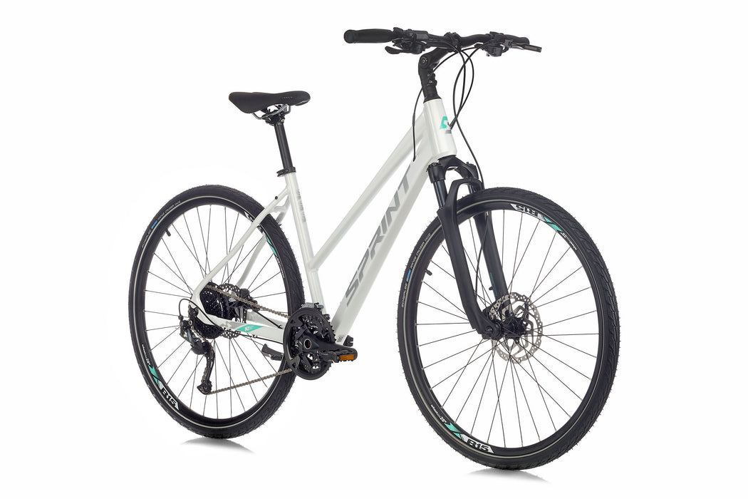 Градски велосипед Sprint - Croxer Lady, 28", 480 mm, сив/зелен