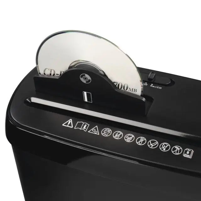 Шредер Hama Basic S8CD A4 8 листа CD/DVD Черен