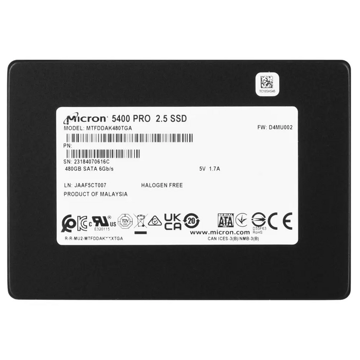 SSD Micron 5400 PRO 2.5’’ SATA III 3D TLC NAND