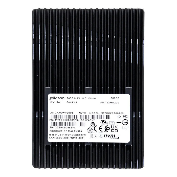 SSD Micron 7450 MAX 800GB U.3 (15 мм) NVMe PCI 4.0