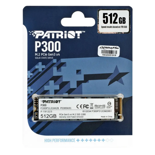 SSD PATRIOT P300 M.2 PCI-EX4 NVME 512GB