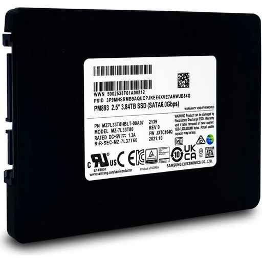SSD SAMSUNG PM893 SATA 2.5” 3,84TB SATA 6 Gb/s