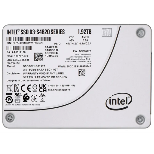 SSD Solidigm (Intel) S4620 1.92TB SATA 2.5’’