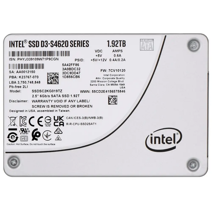 SSD Solidigm (Intel) S4620 1.92TB SATA 2.5’’