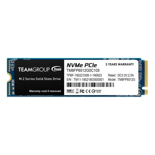 SSD Team Group MP33 M.2 2280 512GB PCI-e 3.0 x4 NVMe