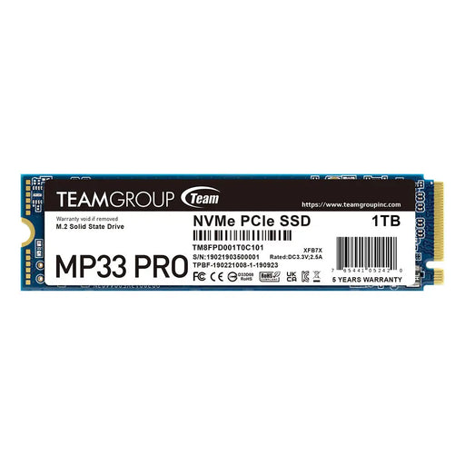SSD Team Group MP33 PRO M.2 2280 NVMe 1TB PCIe Gen3x4