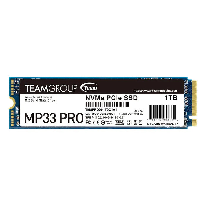 SSD Team Group MP33 PRO M.2 2280 NVMe 1TB PCIe Gen3x4