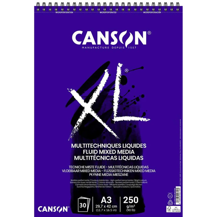 Скицник Canson XL Mix Media Бял A4 хартия 5 броя 30 Листи