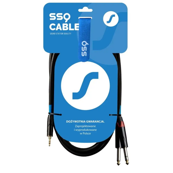 SSQ MIJM1 SS-1813 Кабелен жак Стерео 3,5 mm - 2x жак Mono