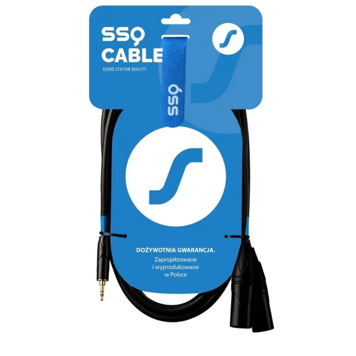 SSQ MIXLR3 - Кабелен жак Стерео 3,5 mm - 2x XLR 3 m