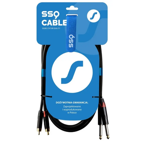 SSQ RCAJM1 SS-1427 Кабел 2x RCA - 2x Jack Mono 6,3 mm 1 m
