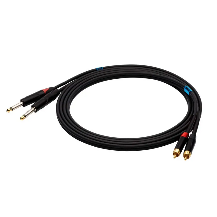 SSQ RCAJM1 SS-1427 Кабел 2x RCA - 2x Jack Mono 6,3 mm 1 m
