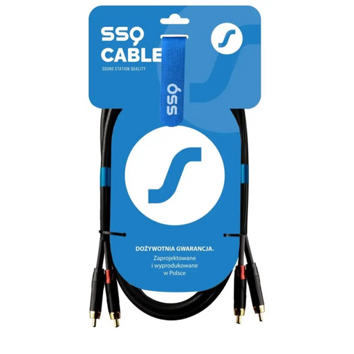 SSQ RCARCA3 - Кабел 2x RCA - 2x RCA - 3 m Черен